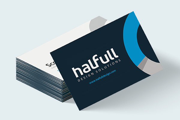 Halfull Design Solutions Business Cards